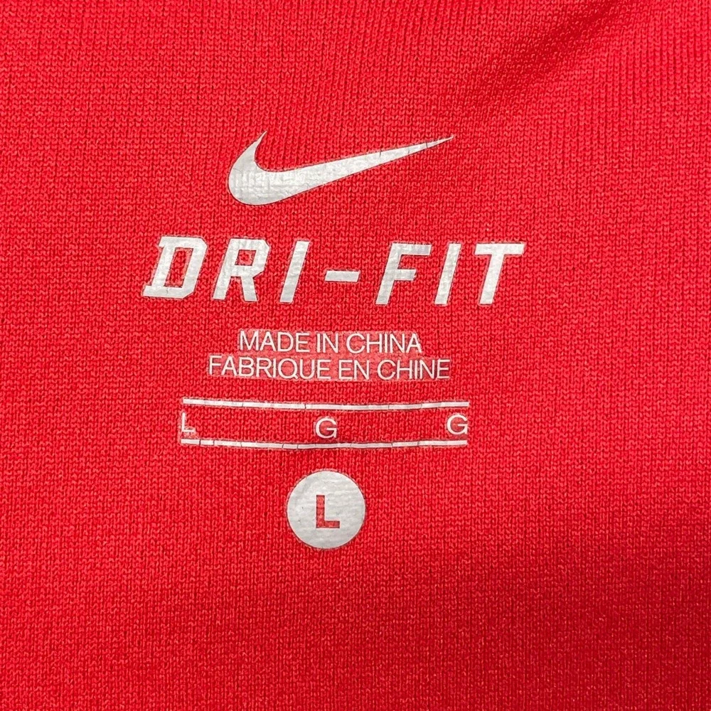 Nike Dri-FIT T-Shirt Mens Large Red Short Sleeve Athletic Training Top